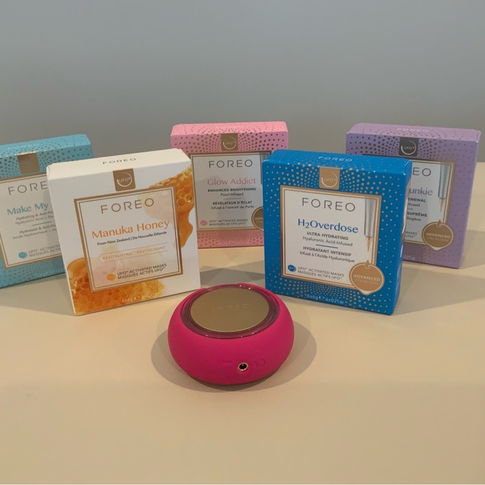 FOREO UFO and Five Boxes of Masks
